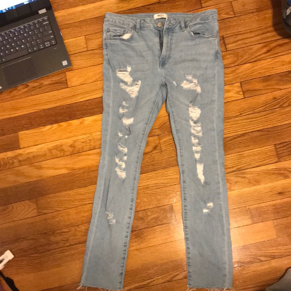 Ripped light jeans